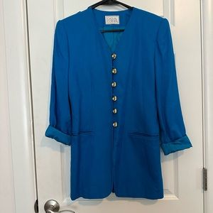 CASUAL CORNER - Vintage - Size S - Size 4 - Turquoise Blazer